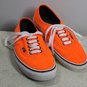orange shoes vans